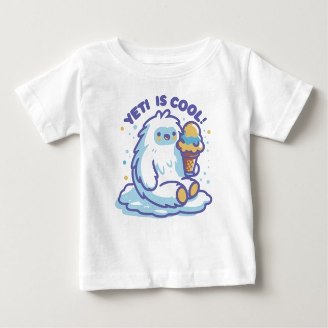 Camiseta Para Bebê Yeti é legal (Frente)