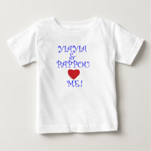 CAMISETA PARA BEBÊ YIAYIA E PAPPOU AMAM-ME!