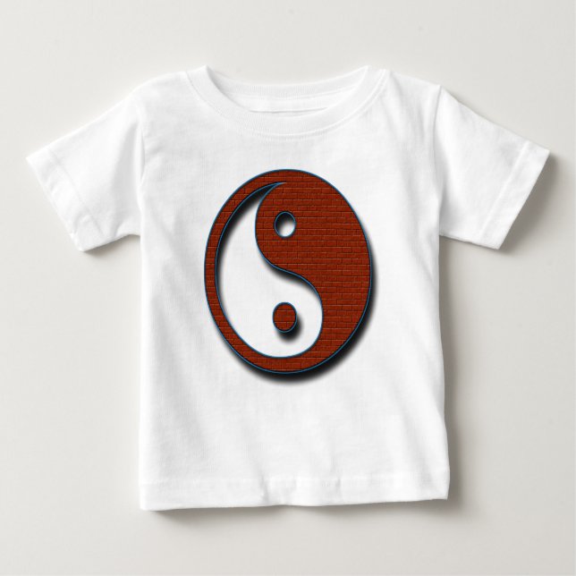 Camiseta Para Bebê Yin Yang por Shirley Taylor (Frente)