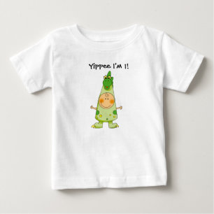 Camiseta Para Bebê Yippee eu sou 1!