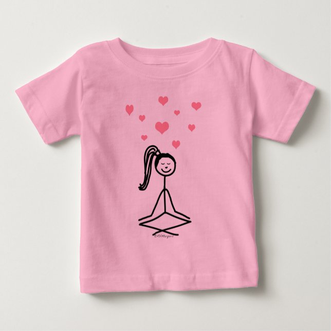 Camiseta Para Bebê Yoga Girl (Frente)