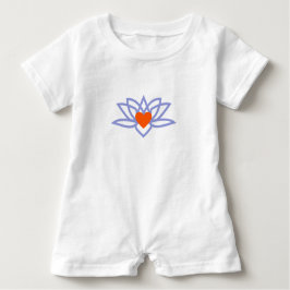 Camiseta Para Bebê Yoga Lotus Heart