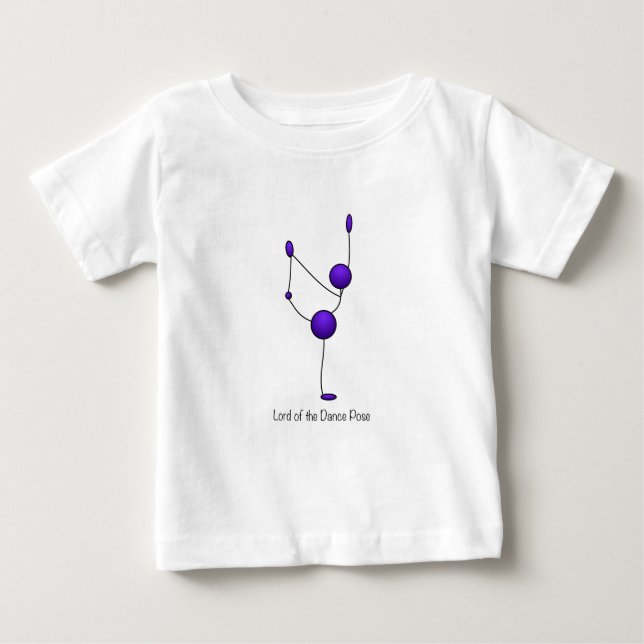 Camiseta Para Bebê Yoga Pose - Senhor da Dança Pose (Frente)