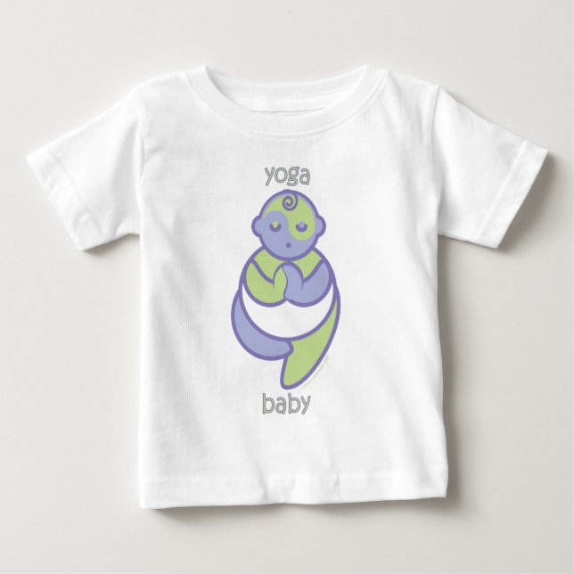 Camiseta Para Bebê Yoga Speak Baby : Tree Pose Yoga Baby (Frente)
