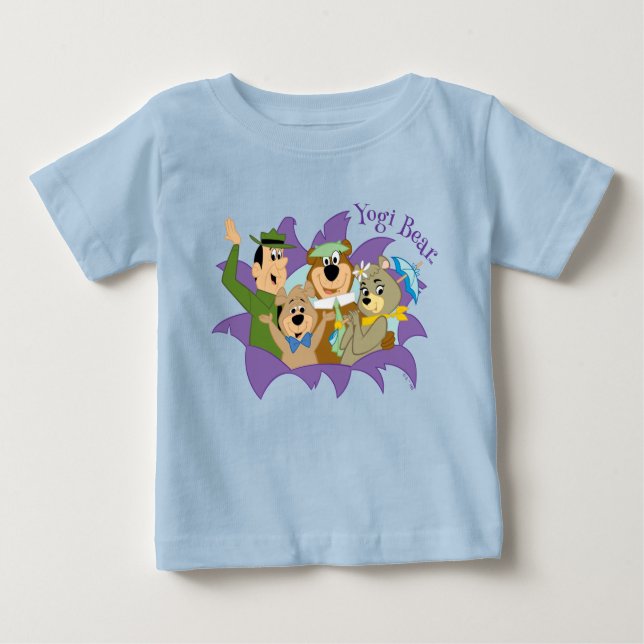 Camiseta Para Bebê Yogi Bear e Amigos Surpresa (Frente)