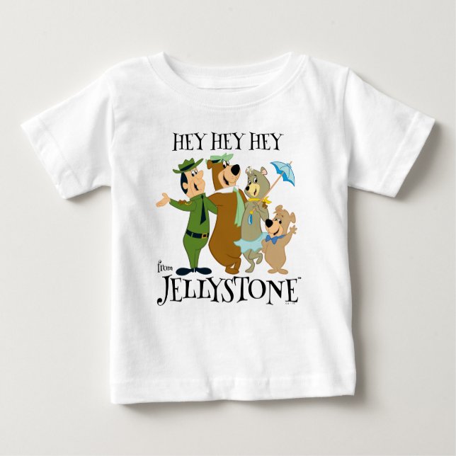 Camiseta Para Bebê Yogi Bear e Amigos Warm Bem-vindos (Frente)