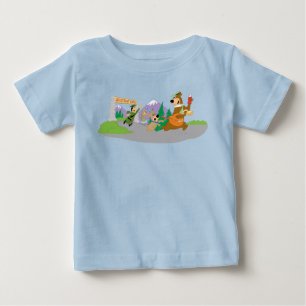 Camiseta Para Bebê Yogi Bear's Excelente Picnic Basket Escape