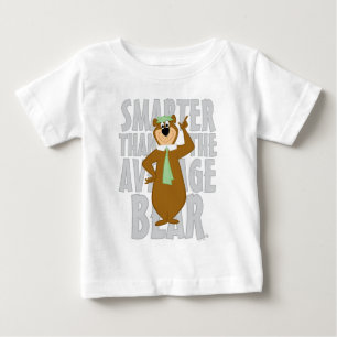 Camiseta Para Bebê Yogi "Mais Inteligente Que O Urso Médio"