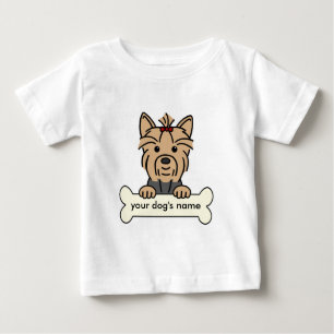 Camiseta Para Bebê Yorkie personalizado