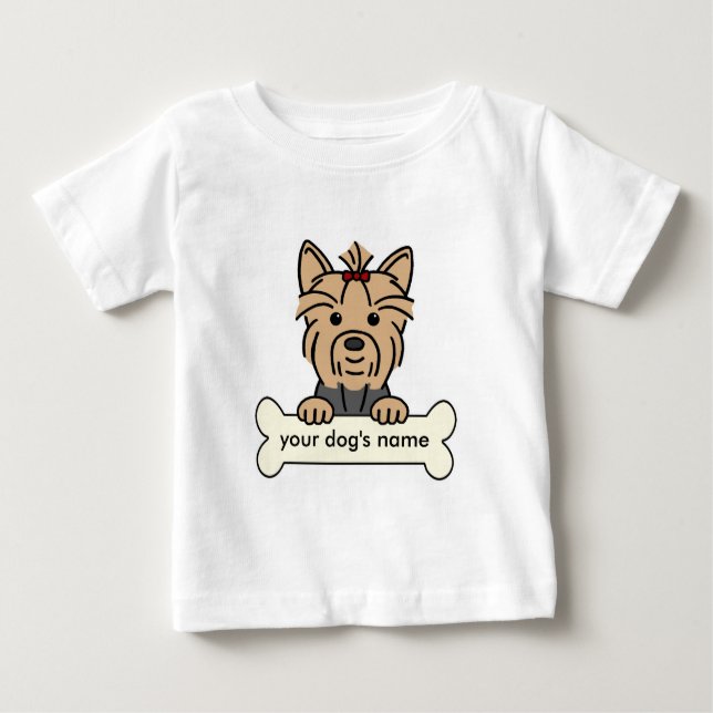 Camiseta Para Bebê Yorkie personalizado (Frente)