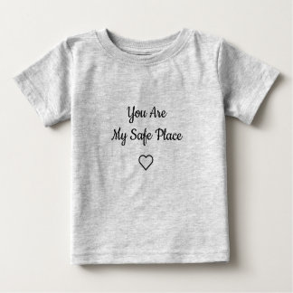 Camiseta Para Bebê You Are My Safe Place Kids T-Shirt