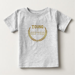 Camiseta Para Bebê Young&Gifted