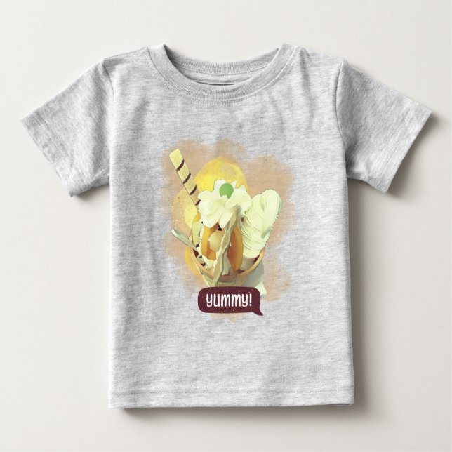 Camiseta Para Bebê Yummy (Frente)