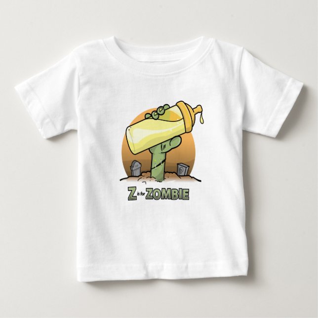 Camiseta Para Bebê "Z" é para o t-shirt infantil da "garrafa" do (Frente)