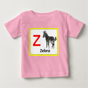 Camiseta Para Bebê Z é para Zebra
