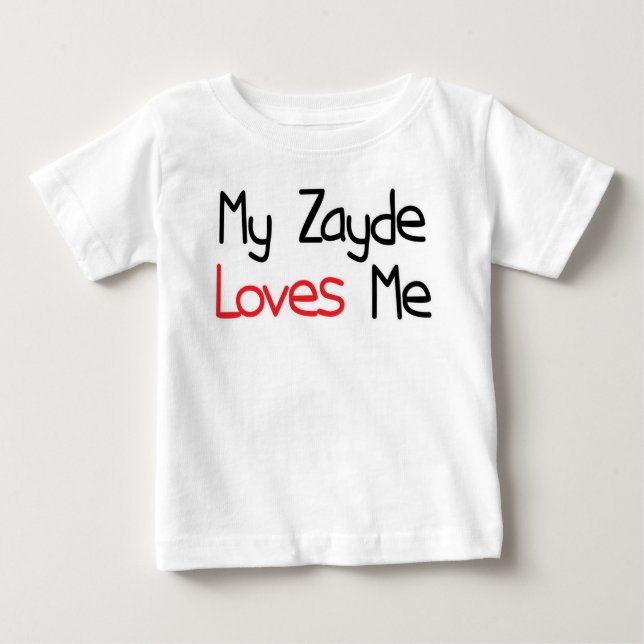 Camiseta Para Bebê Zayde me ama (Frente)