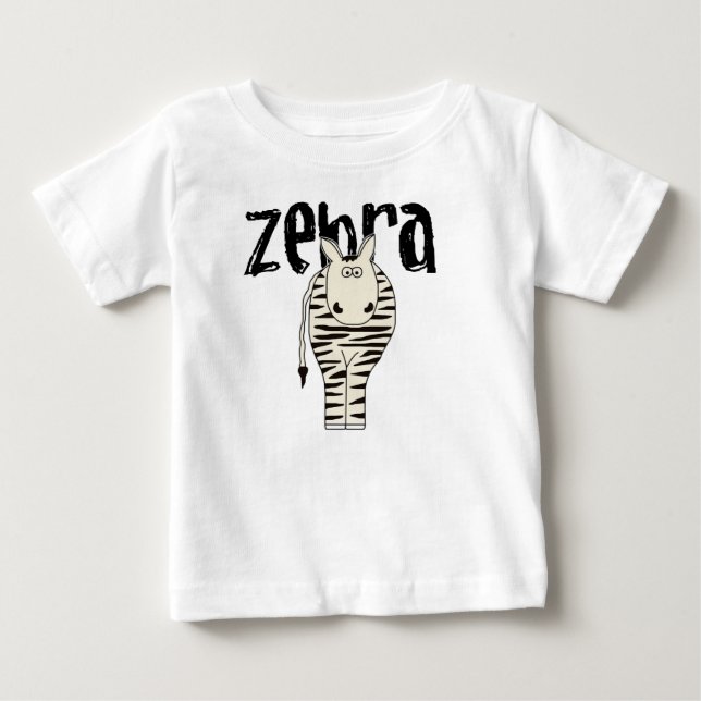 Camiseta Para Bebê Zebra (Frente)