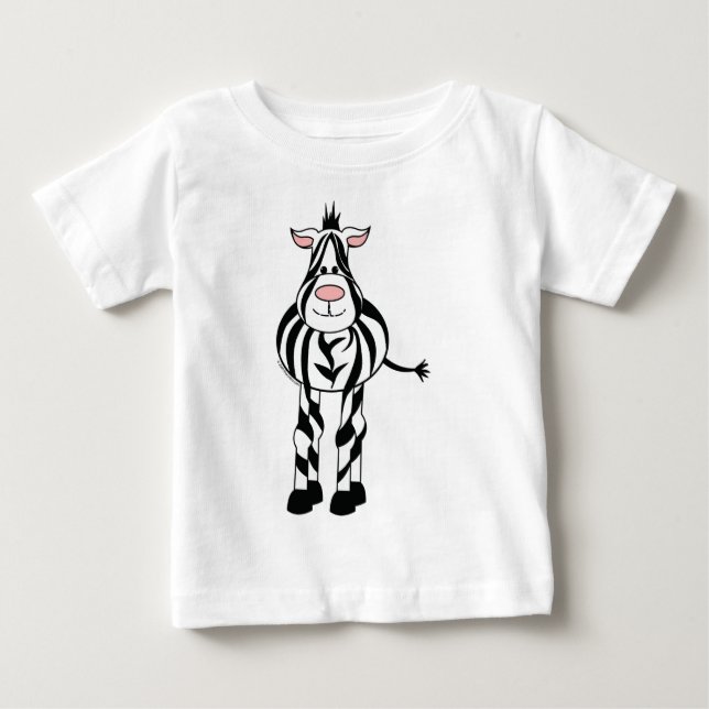 Camiseta Para Bebê Zebra (Frente)