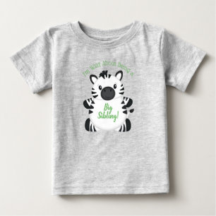 Camiseta Para Bebê Zebra Chá de fraldas Green