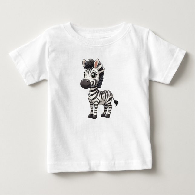 Camiseta Para Bebê Zebra Cuja (Frente)