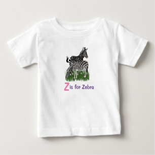 Camiseta Para Bebê Zebra Cute Animal Girls