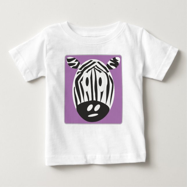 Camiseta Para Bebê Zebra Design (Frente)