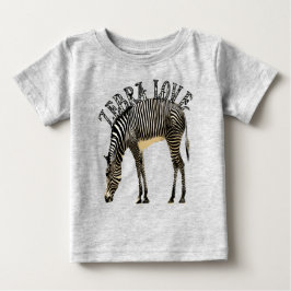Camiseta Para Bebê Zebra Love