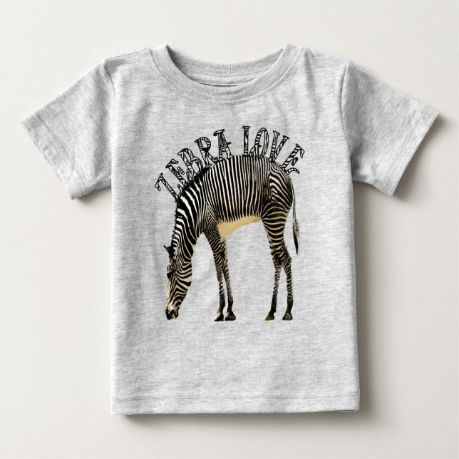 Camiseta Para Bebê Zebra Love (Frente)