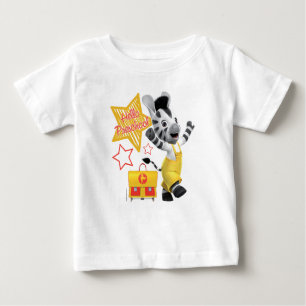 Camiseta Para Bebê Zebra pequena Excited pré-escolar de ZOU olá!