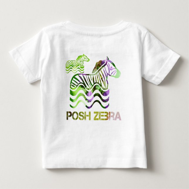 Camiseta Para Bebê zebra posth (Verso)