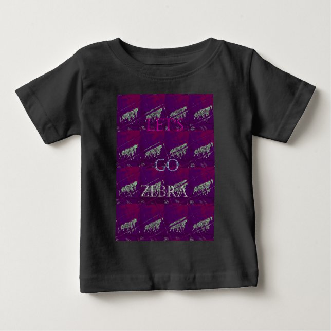 Camiseta Para Bebê Zebra Print Décor: Um Design divertido (Frente)