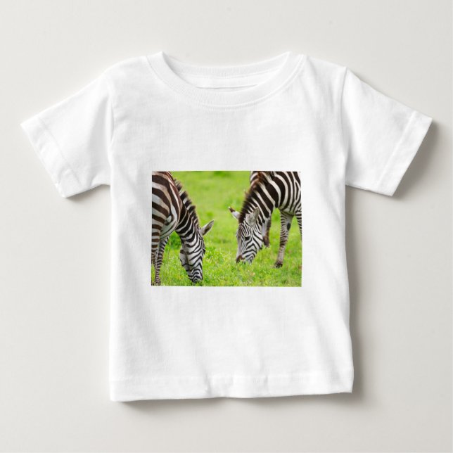 Camiseta Para Bebê Zebras (Frente)