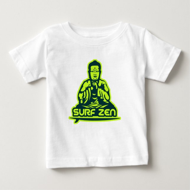 Camiseta Para Bebê Zen do surf (Frente)