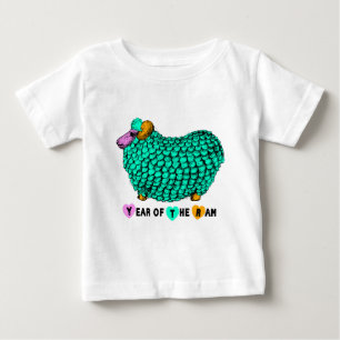 Camiseta Para Bebê Zodíaco chinês B T branco do ano novo da ram ver