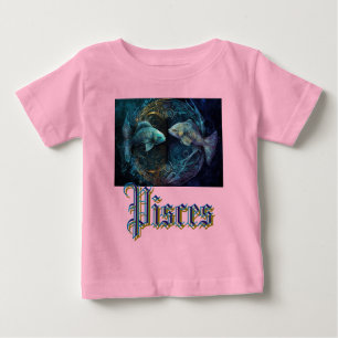 Camiseta Para Bebê Zodíaco de Peixes