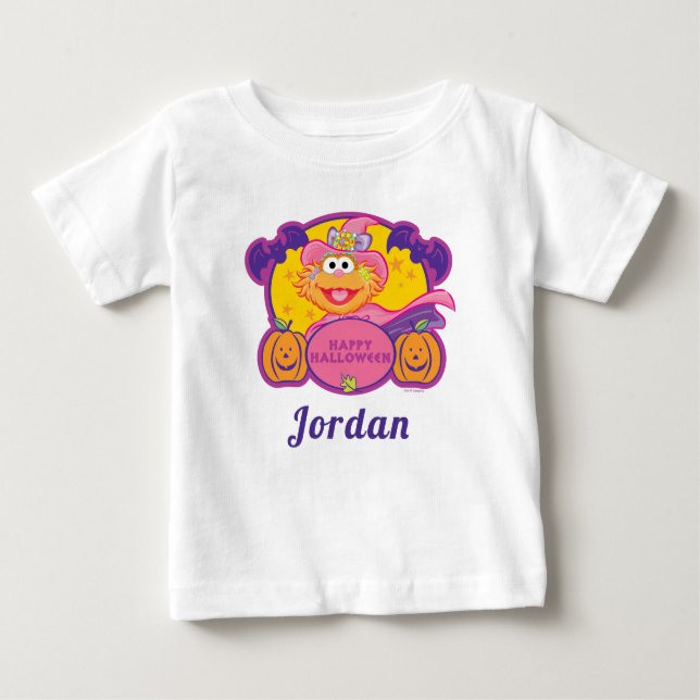Camiseta Para Bebê Zoe | Feliz Dia das Bruxas (Frente)