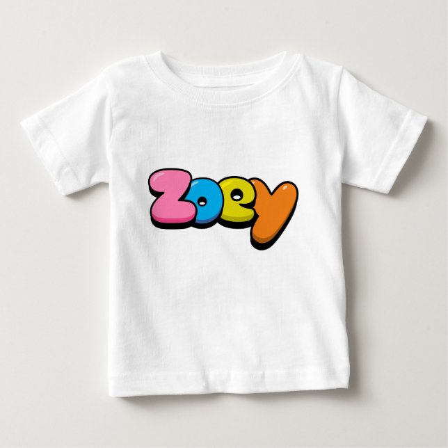 Camiseta Para Bebê Zoey (Frente)