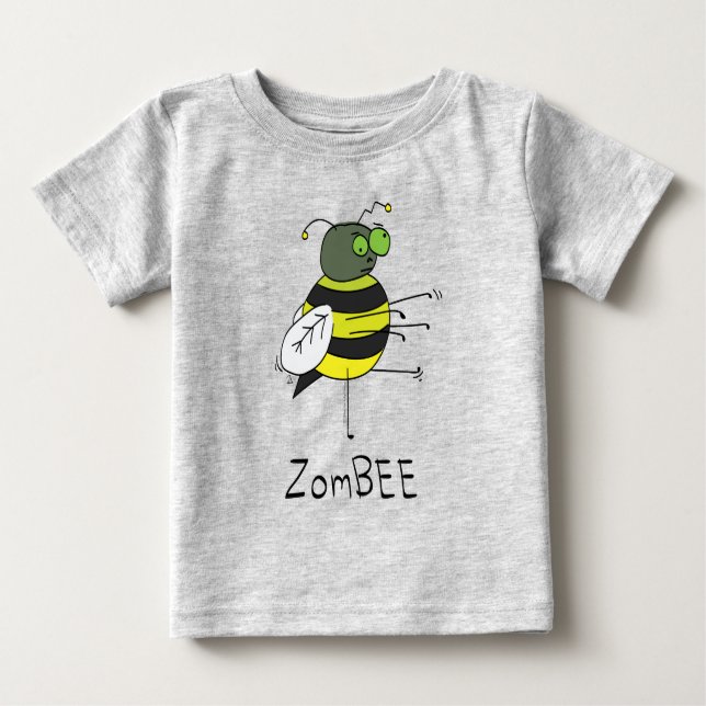 Camiseta Para Bebê ZomBEE Zombie Bee's T-shirt do bebê (Frente)