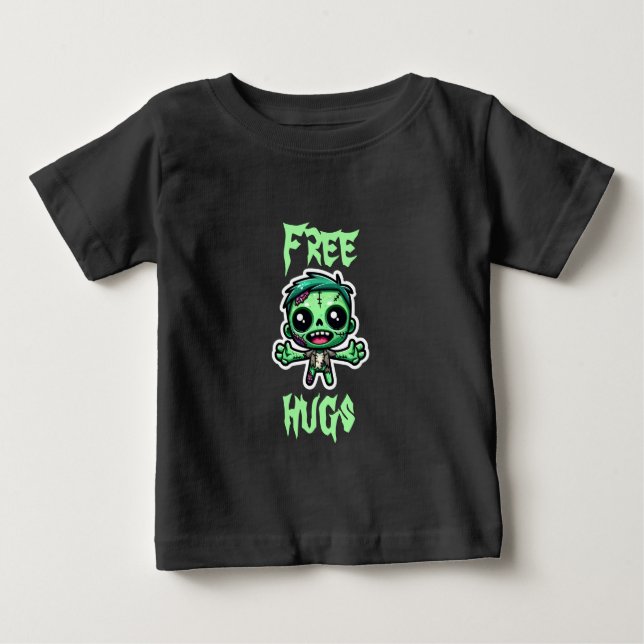 Camiseta Para Bebê Zombie engraçado (Frente)