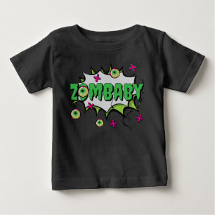 Camiseta Para Bebê Zombie Hugs e Kisses, Cute Funky
