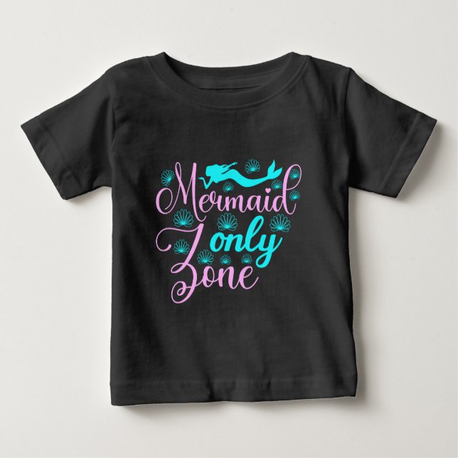 Camiseta Para Bebê Zona Somente Sereia (Frente)