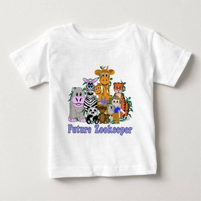 Camiseta Para Bebê Zookeeper futuro (Frente)