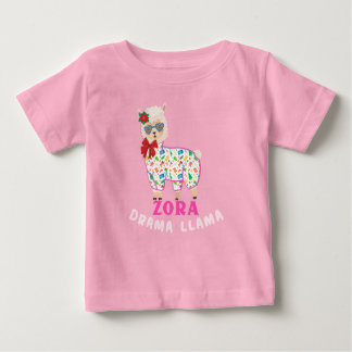 Camiseta Para Bebê Zora Drama Llama