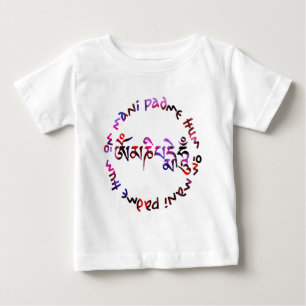 Camiseta Para Bebê Zumbido do padme do OM mani