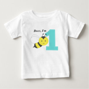 Camiseta Para Bebê Zumbido, sou um, primeiro aniversário, abelha fofa