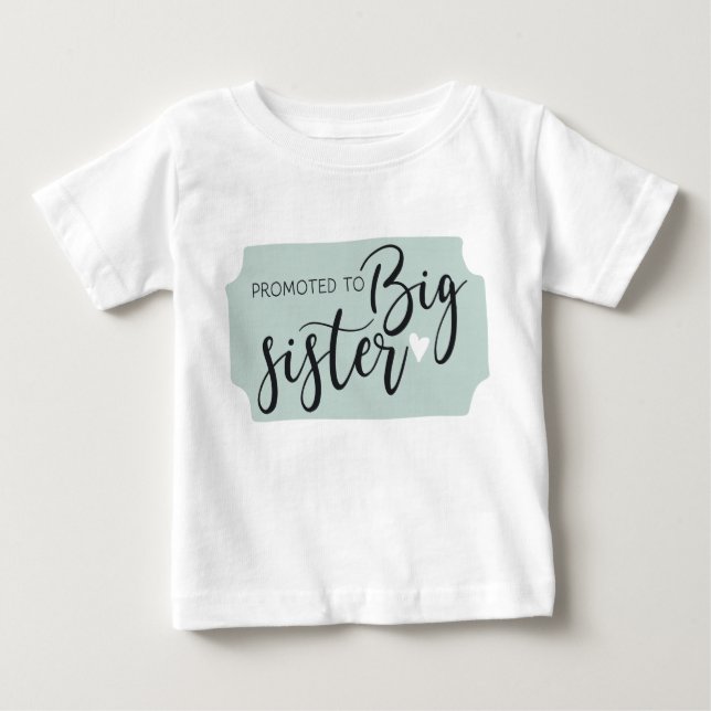 Camiseta Para Bebê Zwanger: Promoted to big sister (Frente)