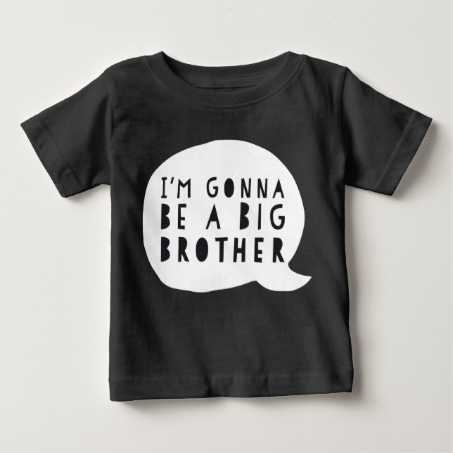 Camiseta Para Bebê Zwangerschap: I'm gonna be a BIG brother (Frente)