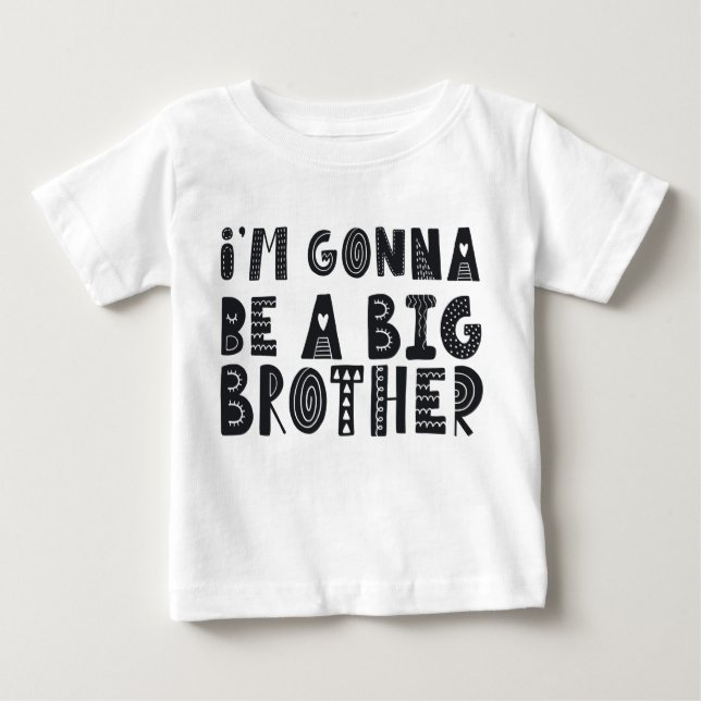 Camiseta Para Bebê Zwangerschap: I'm gonna be a big brother (Frente)