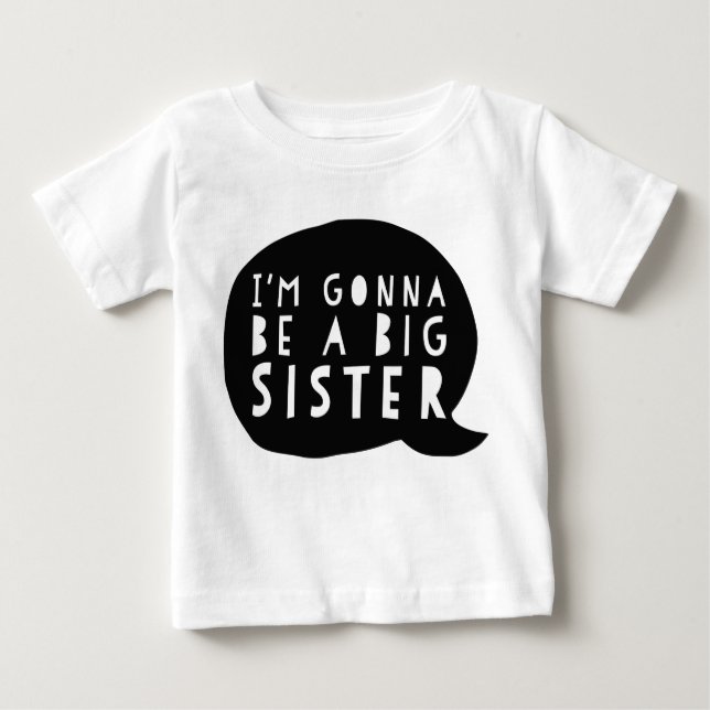 Camiseta Para Bebê Zwangerschap: I'm gonna be a BIG sister (Frente)