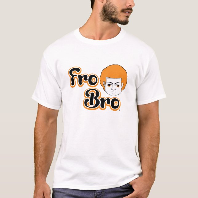 Camiseta Para Bro - laranja & preto (Frente)